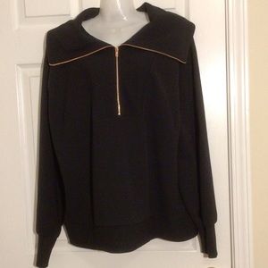 Limitless Long Sleeve Pullover with Rose Gold Zipper Size L